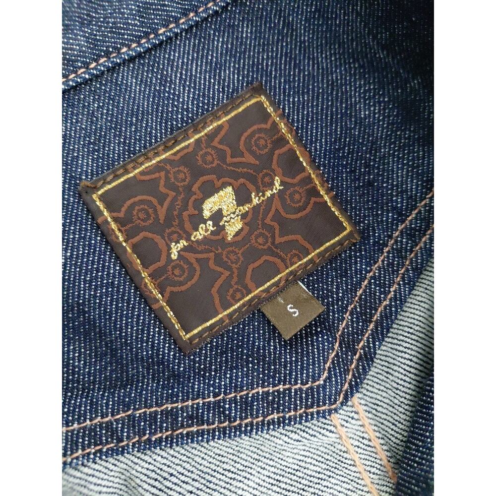 7 For All Mankind Jean Dress SMALL Mini Button Up Denim RARE Countryside Belted - Picture 13 of 16